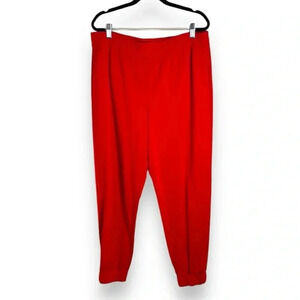 Alice + Olivia Pete Jogger Pants Paprika Cherry Red Size XL